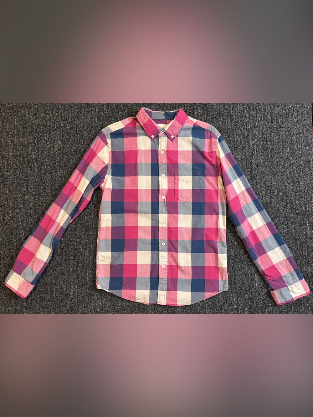 Aeropostale‎ Plaid Button Down Shirt Mens Sz Small Buffalo Check Indie Sleaze